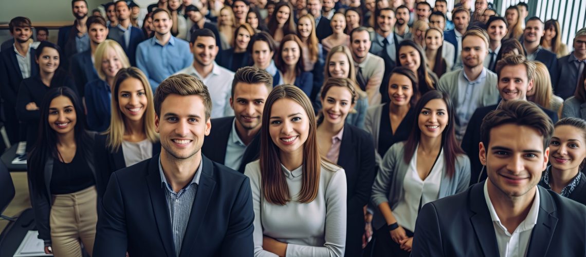 portrait shot diverse group of business professionals Modern multi ethnic business team standing and looking at camera,ai generate